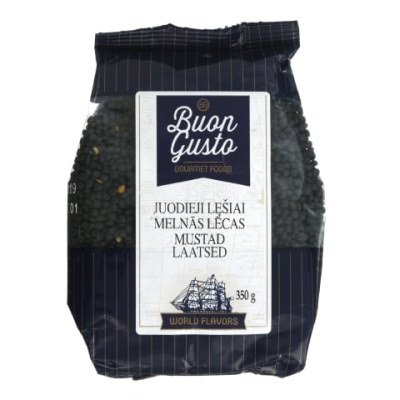 Lentils black, BUON GUSTO, 350 g